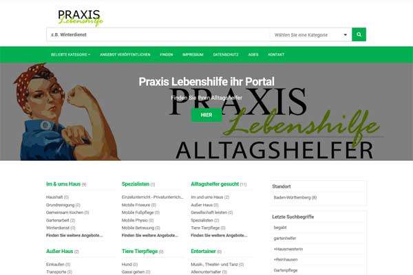 Online-Portal von PRAXIS LEBENSHILFE